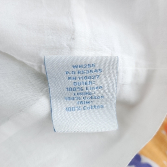 Boden Linen Green Blue Orange Floral Dress Sz 2R - Picture 14 of 14